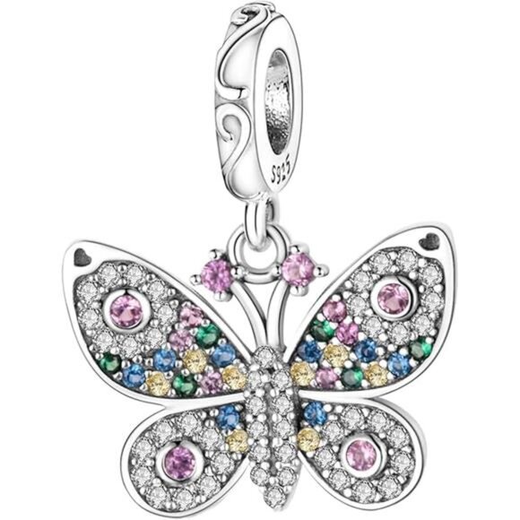 S925 Sterling Silver Charms for Bracelets and Necklaces Airplane Passport - Picture 6 of 6